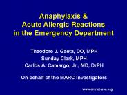 Anaphylaxis
