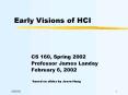 Early Visions of HCI PowerPoint PPT Presentation