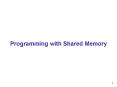 Programming with Shared Memory PowerPoint PPT Presentation