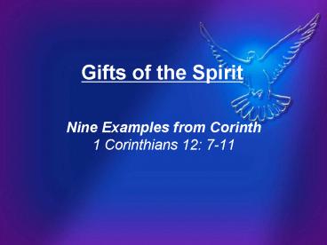 Gifts of the Spirit