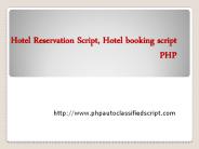 Hotel Reservation Script, Hotel Booking Script PHP