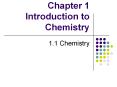 Chapter 1 Introduction to Chemistry PowerPoint PPT Presentation