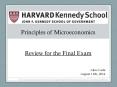 Principles of Microeconomics  Review for the Final Exam PowerPoint PPT Presentation