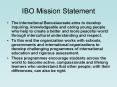 IBO Mission Statement PowerPoint PPT Presentation