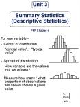 Unit 3 Summary Statistics (Descriptive Statistics) FPP Chapter 4 PowerPoint PPT Presentation