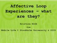 Affective Loop Experiences 