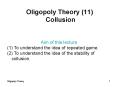 Oligopoly Theory (11) Collusion PowerPoint PPT Presentation