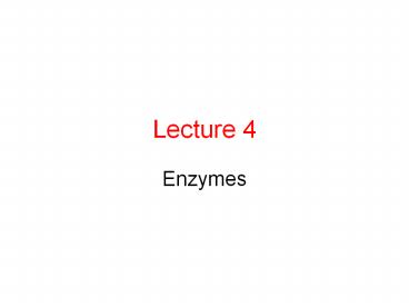 Enzymes