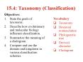 15.4: Taxonomy (Classification) PowerPoint PPT Presentation