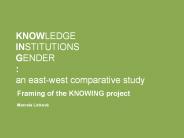 KNOWLEDGE INSTITUTIONS GENDER : an east-west comparative study