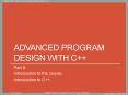 Advanced Program Design with C PowerPoint PPT Presentation