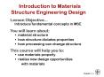Introduction to Materials Structure Engineering Design PowerPoint PPT Presentation