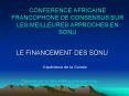 CONFERENCE AFRICAINE FRANCOPHONE DE CONSENSUS SUR LES MEILLEURES APPROCHES EN SONU PowerPoint PPT Presentation