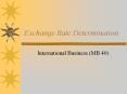 Exchange Rate Determination PowerPoint PPT Presentation