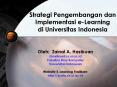 Strategi Pengembangan dan Implementasi e-Learning di Universitas Indonesia PowerPoint PPT Presentation