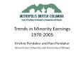 Trends in Minority Earnings 1970-2005 PowerPoint PPT Presentation