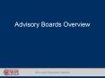 Advisory Boards Overview PowerPoint PPT Presentation