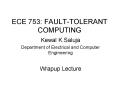 ECE 753: FAULT-TOLERANT COMPUTING PowerPoint PPT Presentation