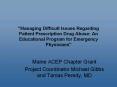 Managing Difficult Issues Regarding Patient Prescription Drug Abuse: An Educational Program for Emergency Physicians PowerPoint PPT Presentation