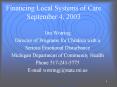 Financing Local Systems of Care September 4, 2003 PowerPoint PPT Presentation