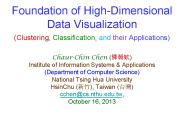 Foundation of High-Dimensional Data Visualization
