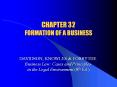 CHAPTER 32 FORMATION OF A BUSINESS PowerPoint PPT Presentation