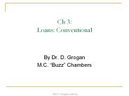 Ch 3: Loans: Conventional