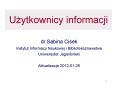 Uzytkownicy informacji PowerPoint PPT Presentation