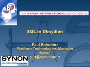 SQL in Obsydian