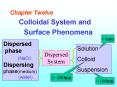 Chapter Twelve    Colloidal System and    Surface Phenomena PowerPoint PPT Presentation