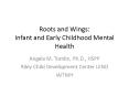 Roots and Wings: Infant and Early Childhood Mental Health PowerPoint PPT Presentation