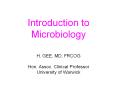 Introduction to Microbiology PowerPoint PPT Presentation