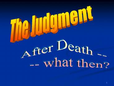 The Judgment