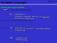 Decidable Languages