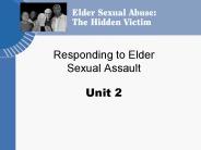Responding to Elder Sexual Assault