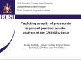 Predicting severity of pneumonia in general practice: a meta-analysis of the CRB-65 criteria. PowerPoint PPT Presentation