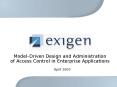 Model-Driven Design and Administration of Access Control in Enterprise Applications PowerPoint PPT Presentation