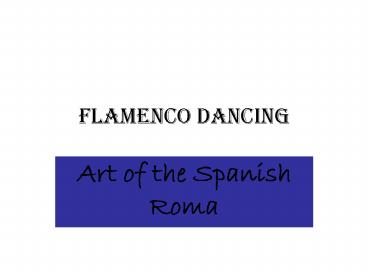 Flamenco Dancing