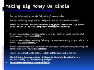 Winning strategy-Kindle VIP Training