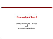 Discussion Class 1