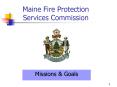 Maine Fire Protection Services Commission PowerPoint PPT Presentation