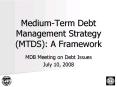 Medium-Term Debt Management Strategy (MTDS): A Framework PowerPoint PPT Presentation