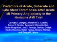 Predictors of Acute, Subacute and Late Stent Thrombosis After Acute MI Primary Angioplasty in the Horizons AMI Trial PowerPoint PPT Presentation