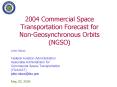 2004 Commercial Space Transportation Forecast for Non-Geosynchronous Orbits (NGSO) PowerPoint PPT Presentation