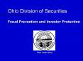 Ohio Division of Securities PowerPoint PPT Presentation