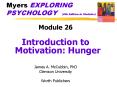 Myers EXPLORING PSYCHOLOGY  (6th Edition in Modules) PowerPoint PPT Presentation
