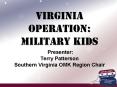 Virginia Operation: Military Kids Presenter: Terry Patterson Southern Virginia OMK Region Chair PowerPoint PPT Presentation