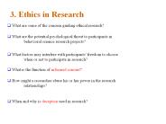 3. Ethics in Research