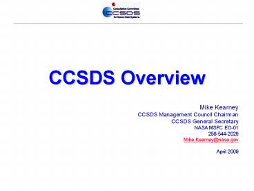 PPT – CCSDS Overview PowerPoint presentation | free to download - id ...