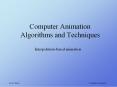 Computer Animation Algorithms and Techniques PowerPoint PPT Presentation